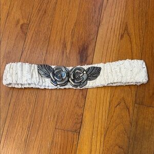 White Lace and Rose Belt